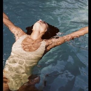 ZARA One Piece Low Back Ribbed Swimsuit NWT